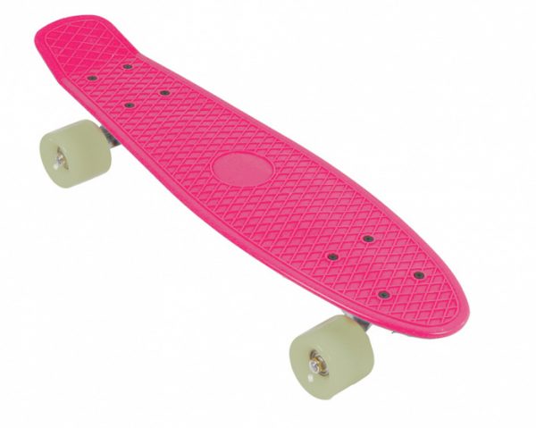 Skateboard retro 56 cm polypropyleen roze